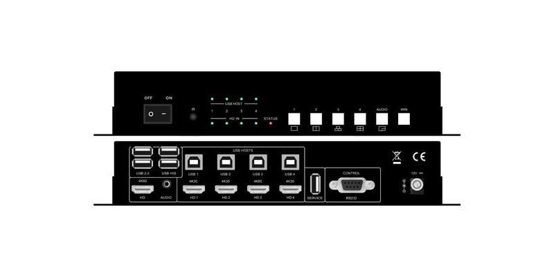 KVM 四面分割器在校園監控的應用